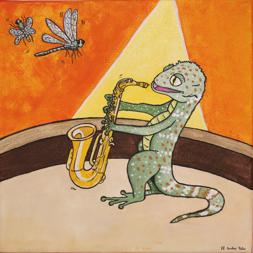 PEDRO le gecko & son saxophone