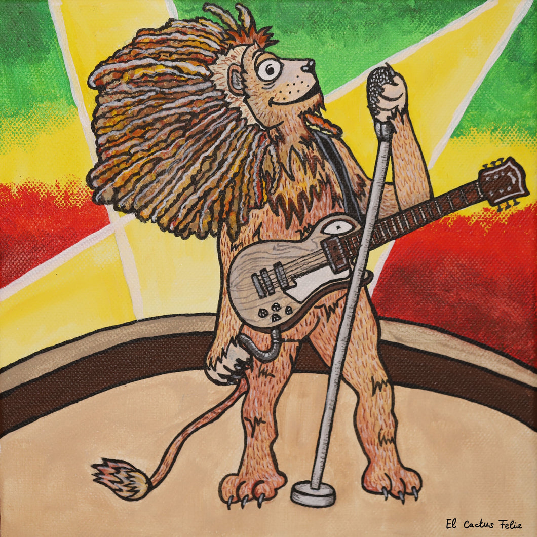 MARLY le lion, sa guitare électrique & son chant, inspiré par Bob Marley